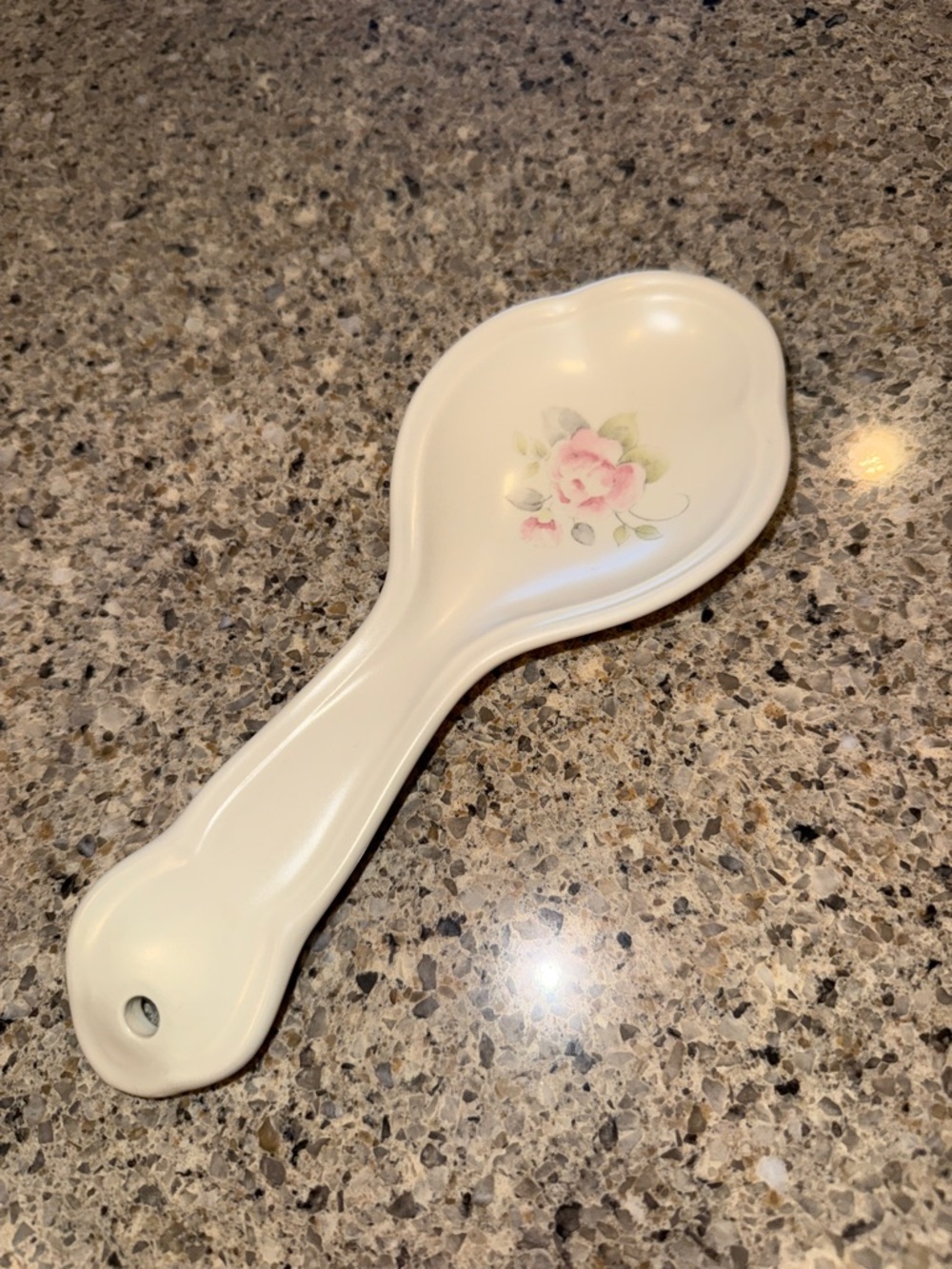 Pfaltzgraff Tea Rose Pattern Stoneware Spoon Rest Vintage